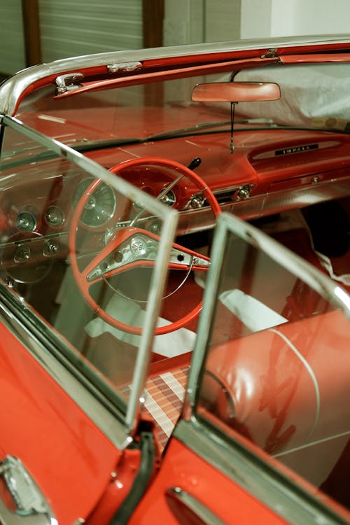 Détail d'un intérieur de cabriolet
